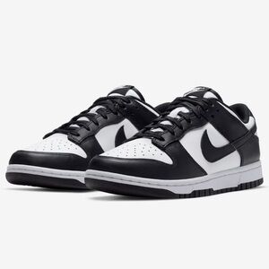 Nike Dunk Low Panda Sneakers Black & White Size 7